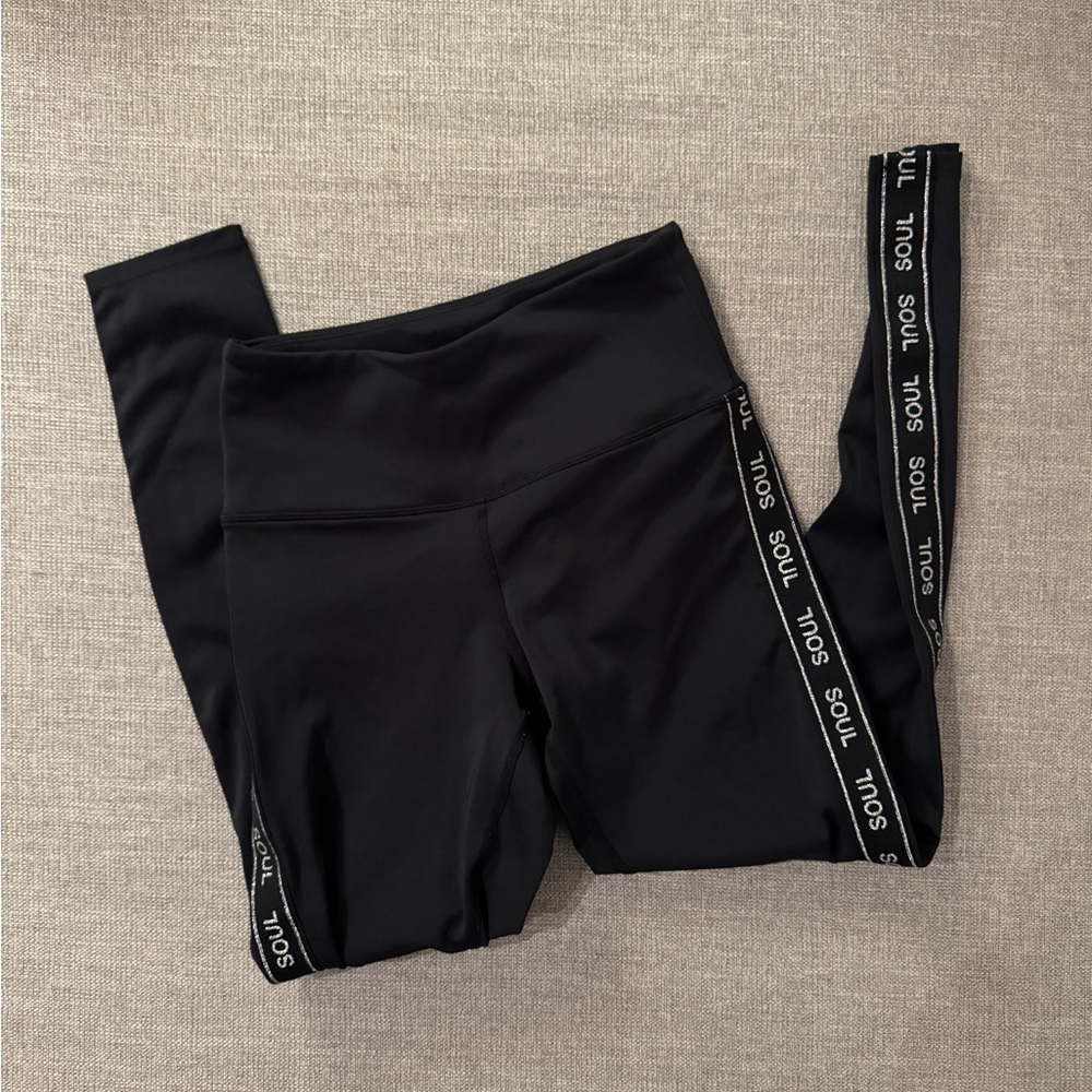 Soulcycle Black Leggings with Glitter